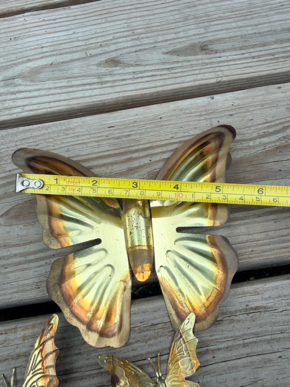 Vintage Brass Butterfly Wall Decor Set‎ of 3 Cottagecore